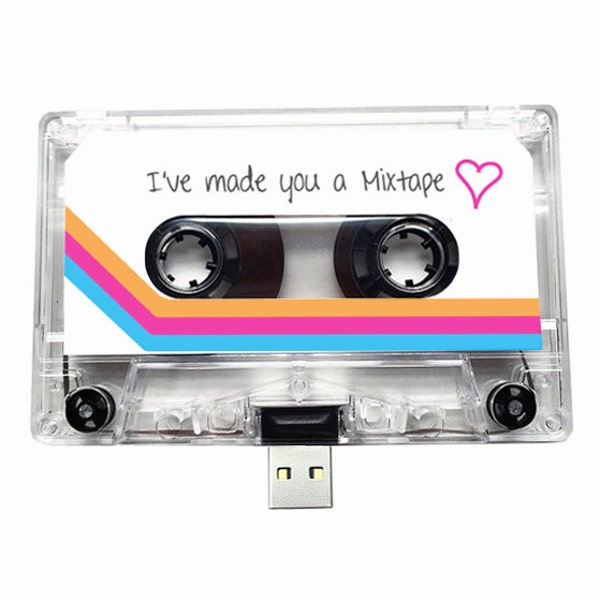 4GB/8GB/16GB USB Mix tape - Retro Personalised Gift - Loved One, Birthday, Valentines Day - Boyfriend, Girlfriend, Best friend- Flash Drive