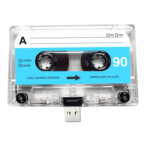 4GB/8GB/16GB USB Mix tape - Retro Personalised Gift - Love, Birthday, Blue, Wedding Present- Boyfriend, Girlfriend, Bestfriend- Flash Drive