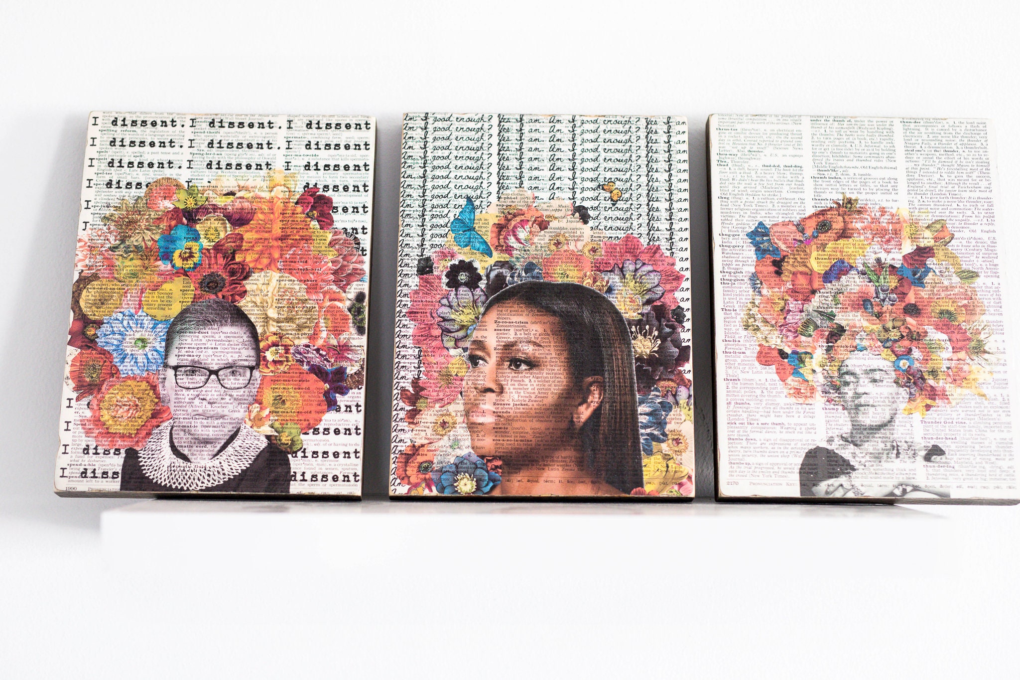 Notorious RBG print I dissent RBG art Ruth Bader Ginsburg Etsy