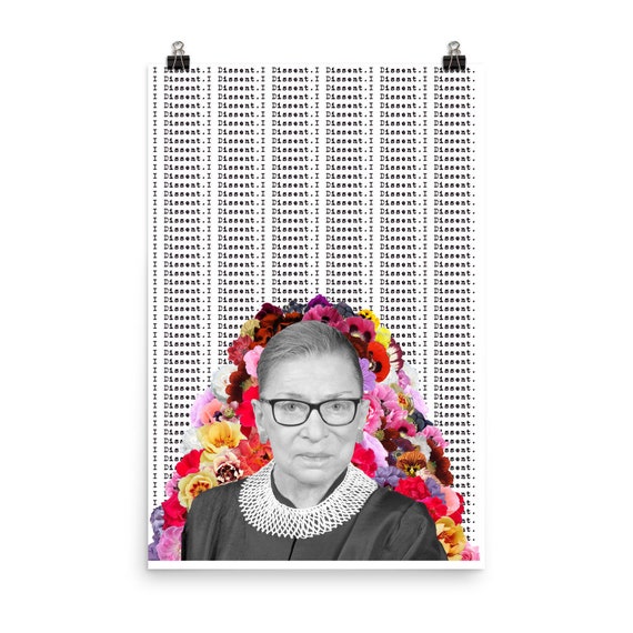 RBG Giclée Print, Notorious RBG Print, I Dissent, Ruth Bader