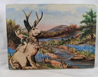 Pinup Art, Jackalope Print, Jackalope Wall Art, Jackalope Decor , Nursery Wall Art, Desert Art, Cowgirl Art, Housewarming Gift, Boho Art