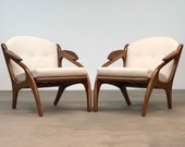 Adrian Pearsall Pair Lounge Chairs by Craft Associates Mid Century