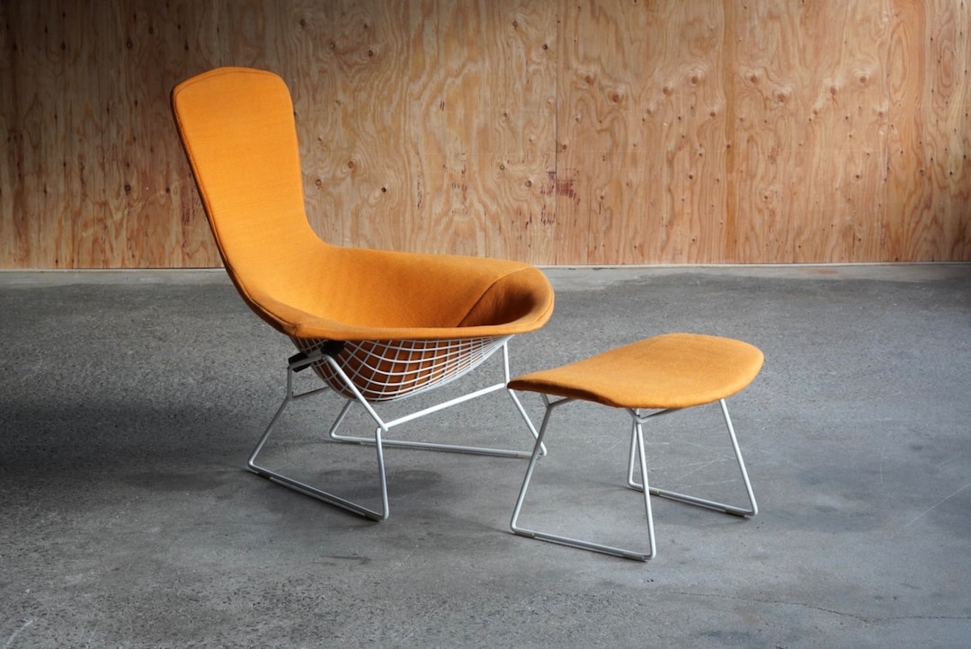 Harry Bertoia Bird Chair + Ottoman by Knoll - Etsy Harry Bertoia Bird Chair + Ottoman by Knoll - Etsy