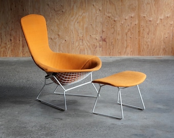 Harry Bertoia Bird Chair + Ottoman by Knoll