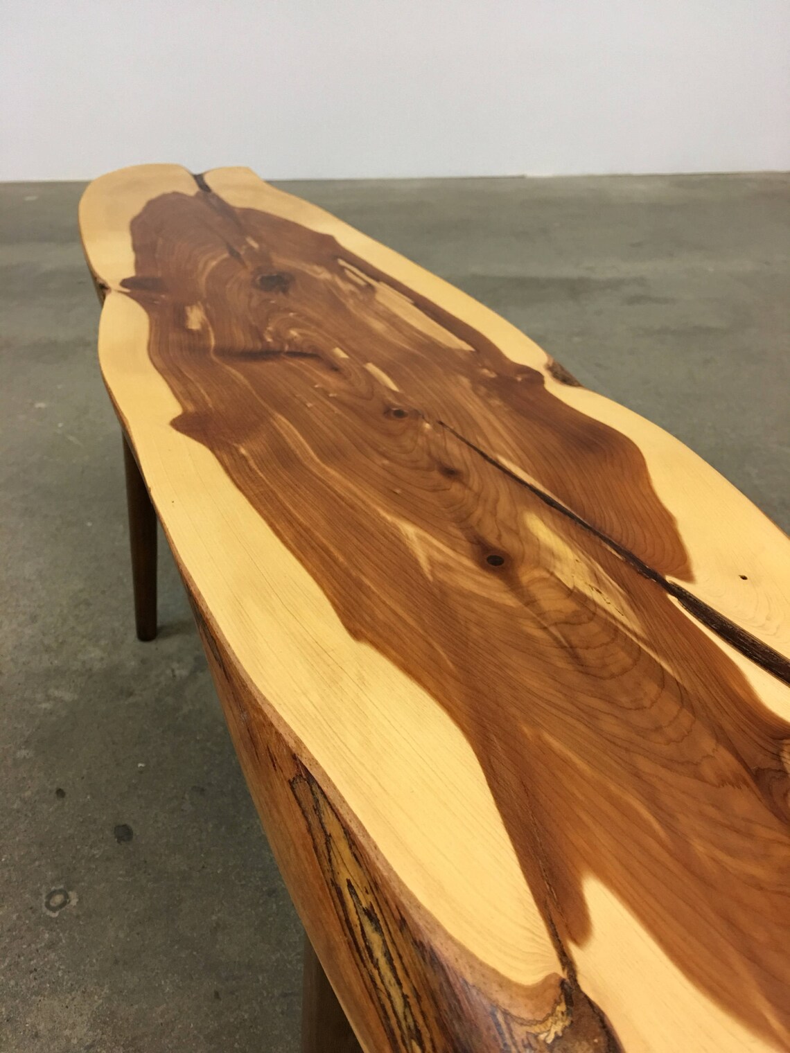 Modernist Roy Sheldon Live Edge Cedar Table Mid Century Etsy