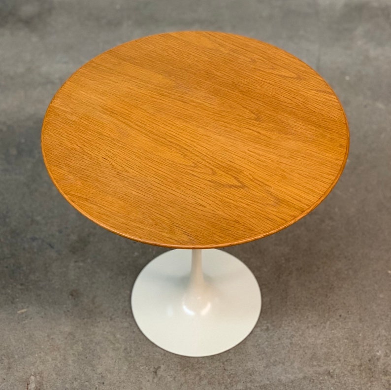 Eero Saarinen Oak Tulip Side Table by Knoll image 0