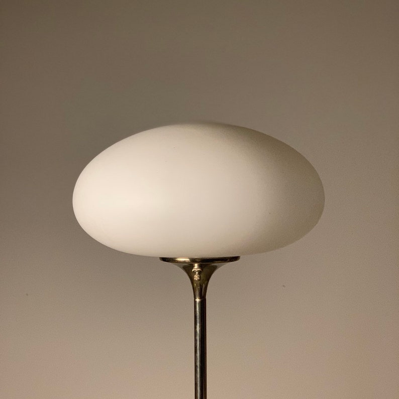 Laurel Mushroom Chrome Frosted Glass Floor Lamp Etsy