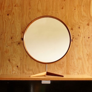 Swedish Teak Table Mirror by Luxus