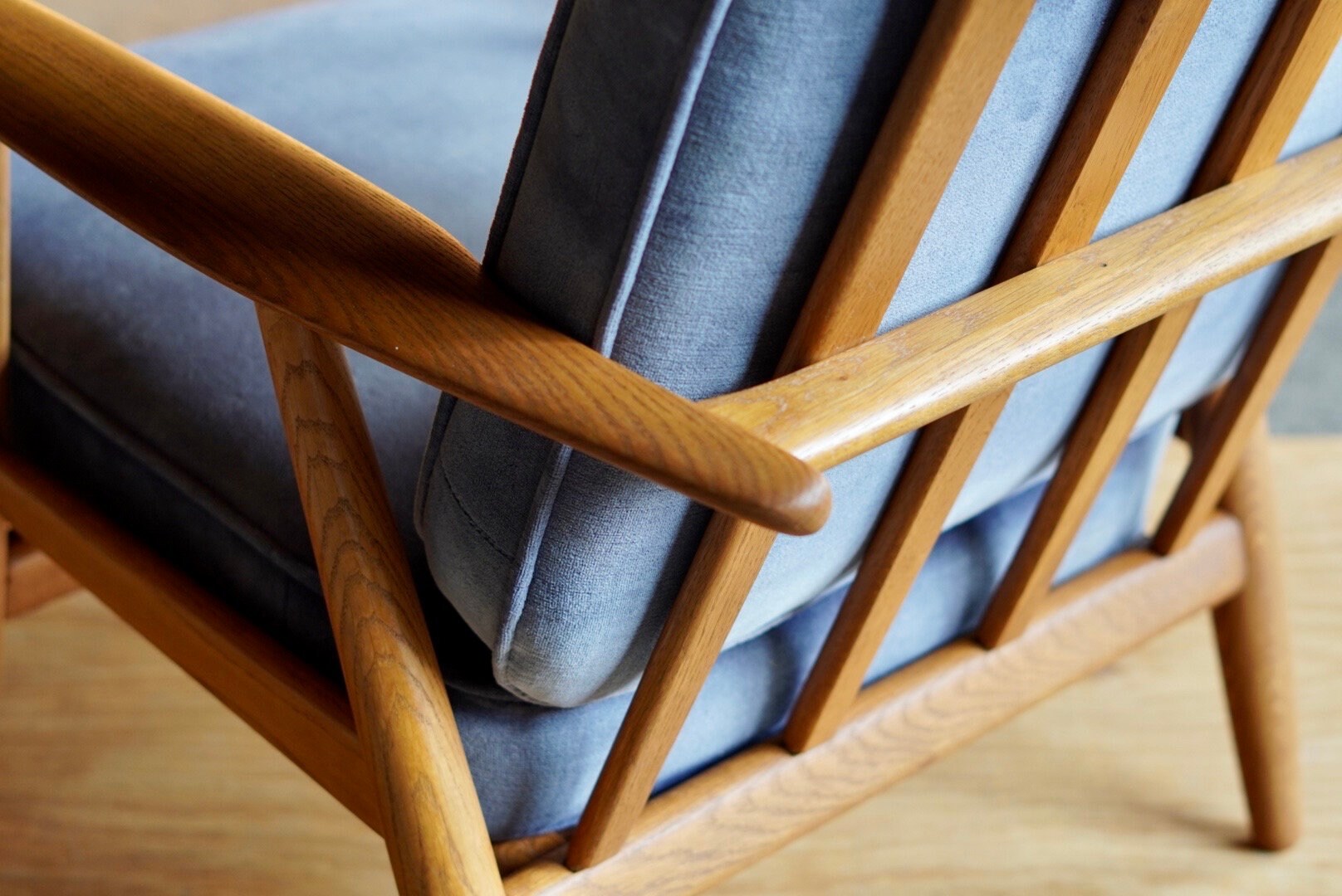 Hans Wegner Oak Cigar Lounge Chair by Getama GE-240 - Etsy
