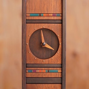 Robert McKeown Studio Mixed Wood Desktop Clock