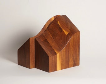 Danish Modern Solid Walnut Bookends by Brostrom