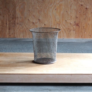 Modernist Expanded Metal Waste Basket image 1