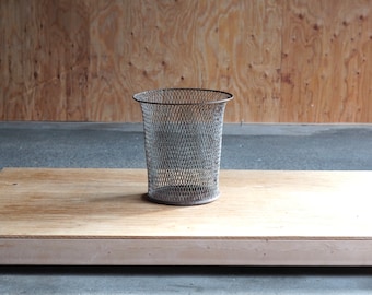 Modernist Expanded Metal Waste Basket