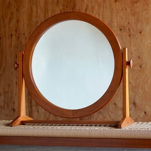 Pedersen & Hansen Large Teak Table / Dresser Mirror