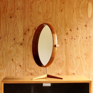 Swedish Teak Table Mirror by Luxus image 2