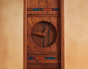 Robert McKeown Studio Mixed Wood Desktop Clock