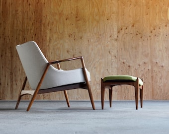 Kofod Larsen Lounge Chair and Ottoman by Selig