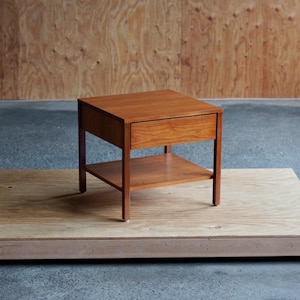 Florence Knoll Walnut Square Nightstands image 5