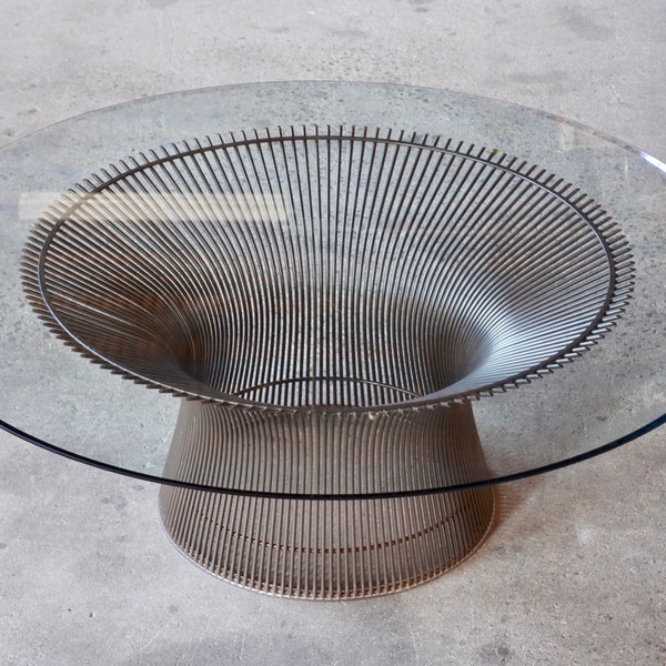 HOLD Vintage Warren Platner Bronze Wire Table by Knoll