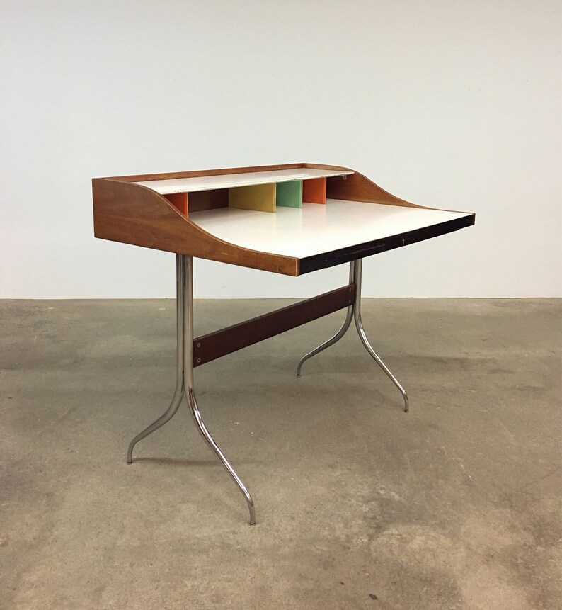 George Nelson Vintage Swag Leg Desk Herman Miller Mid Century