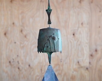 Square Modernist Wind Bell by Paolo Soleri