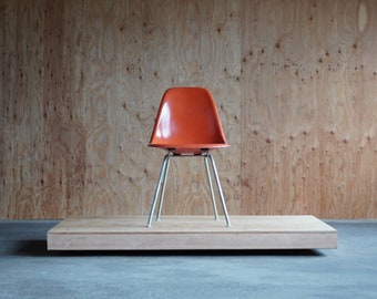 Eames Red/Orange Shell Chair by Herman Miller