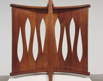 Dansk | Jens Quistgaard Staved Teak Magazine Rack | Danish Modern