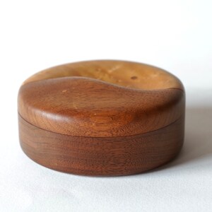 Craig Brown Walnut Maple Wood Ying-Yang Studio Jewelry Box image 3