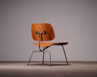Evans ‘LCM’ Oak Lounge Chair Metal by Eames