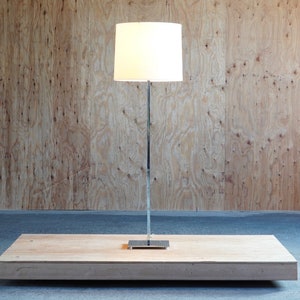 Modernist Polished Steel Floor Lamp by Hansen New York image 1