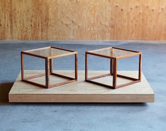 Architectural Rosewood Cube Tables by Kai Kristiansen