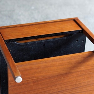 Florence Knoll Walnut Square Nightstands image 7