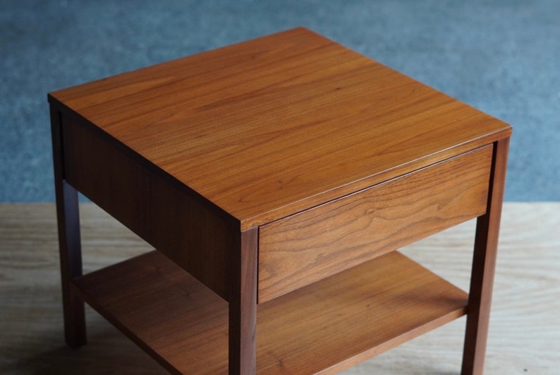 Florence Knoll Walnut Square Nightstands image 6
