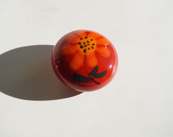 Bo Melander Red Poppy Flower Ceramic Dot