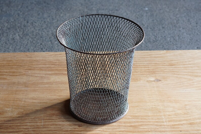 Modernist Expanded Metal Waste Basket image 3