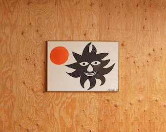 Lithographie Alexander Calder Red Sun 1968