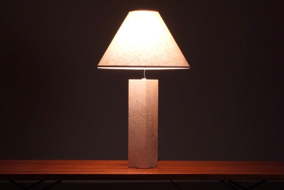 George Kovacs Travertine Column Table Lamp George Kovacs Travertine Column Table, Simple Table Lamp By George Kovacs