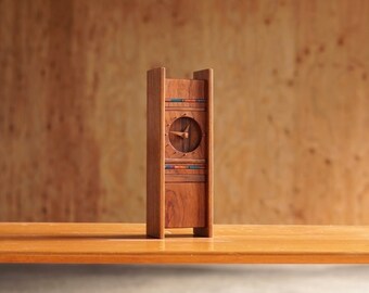 Robert McKeown Studio Mixed Wood Desktop Clock