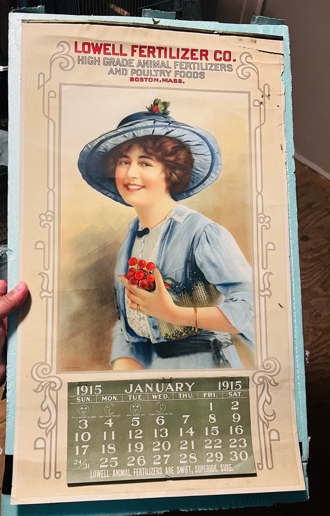 1915 Original Farm Calendar Etsy