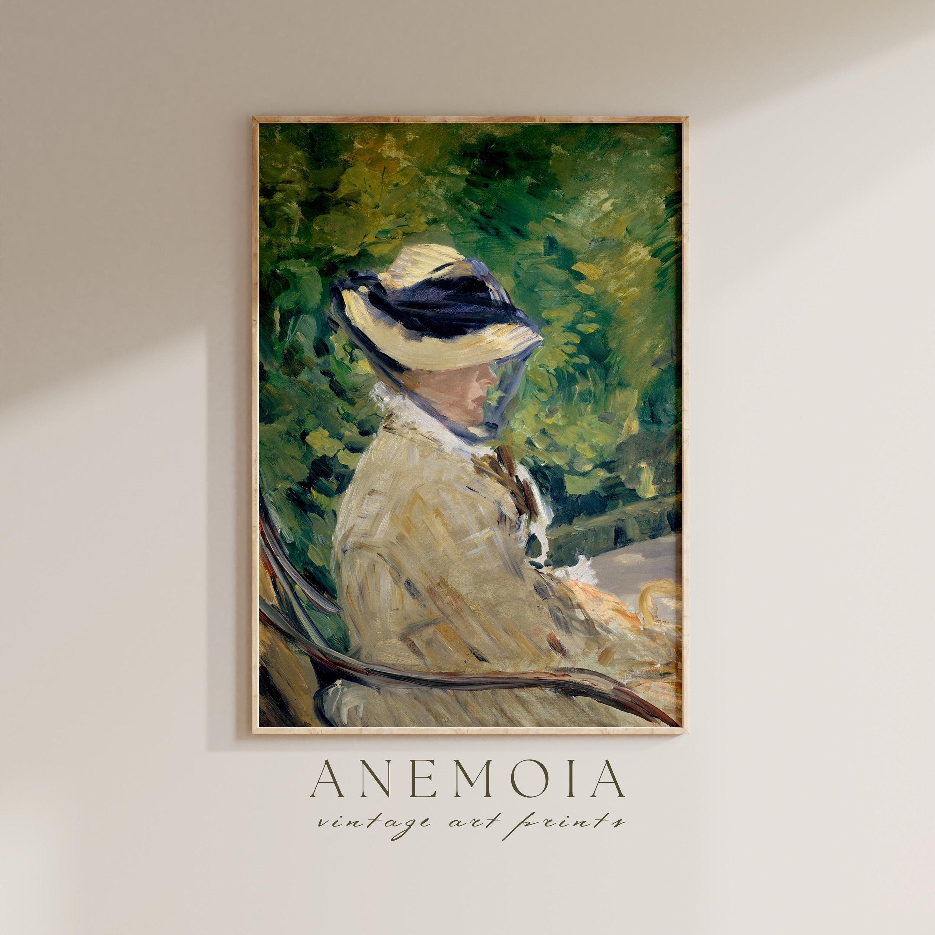 Madam Manet Portrait Vintage Art Download Édouard Manet Impressionism ...