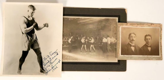 Early Boxing Photos Shields vs. Herberts Autograph