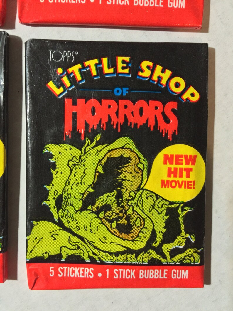 Little Shop of Horrors 1986 Topps Movie Trading Card Pack New Sealed Vintage Little Shop of Horrors 1986 Topps Movie Trading Card Pack New Sealed Vintage