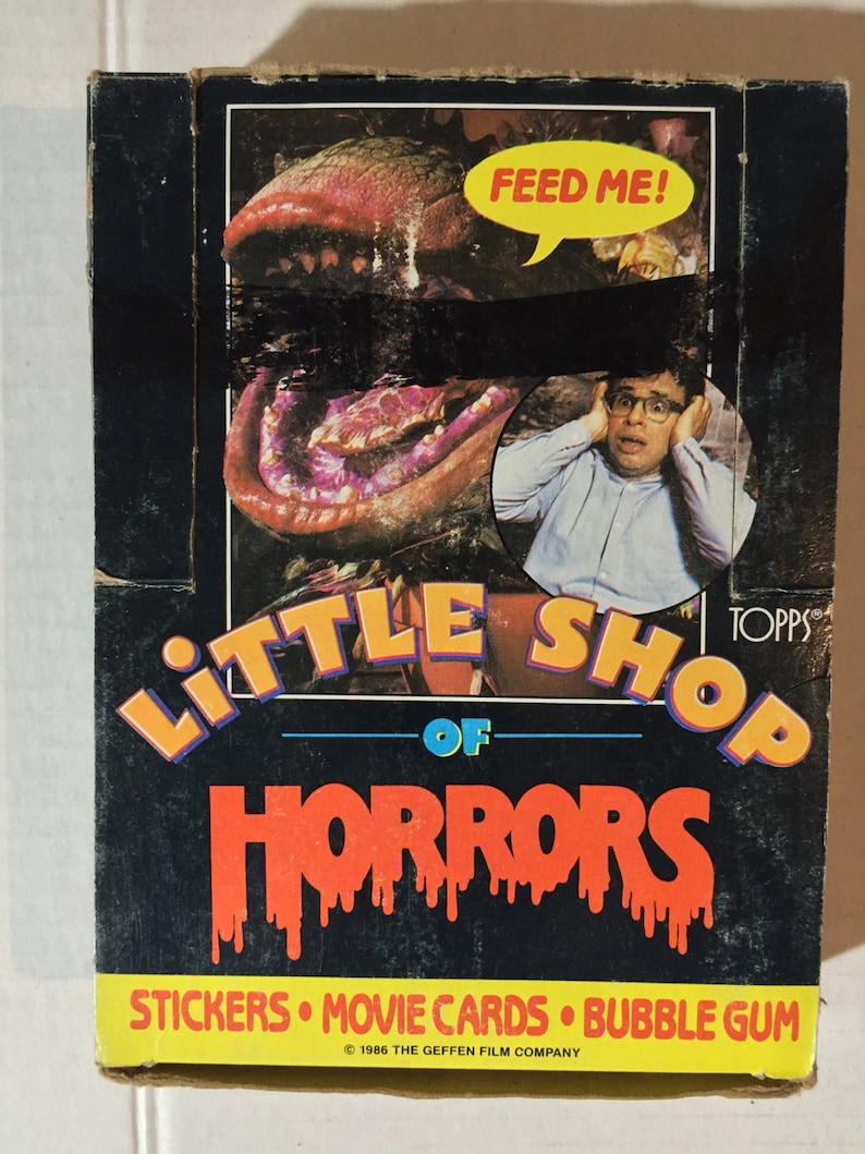 4 vintage wax packs Little Shop of Horrors topps trading cards stickers 1986