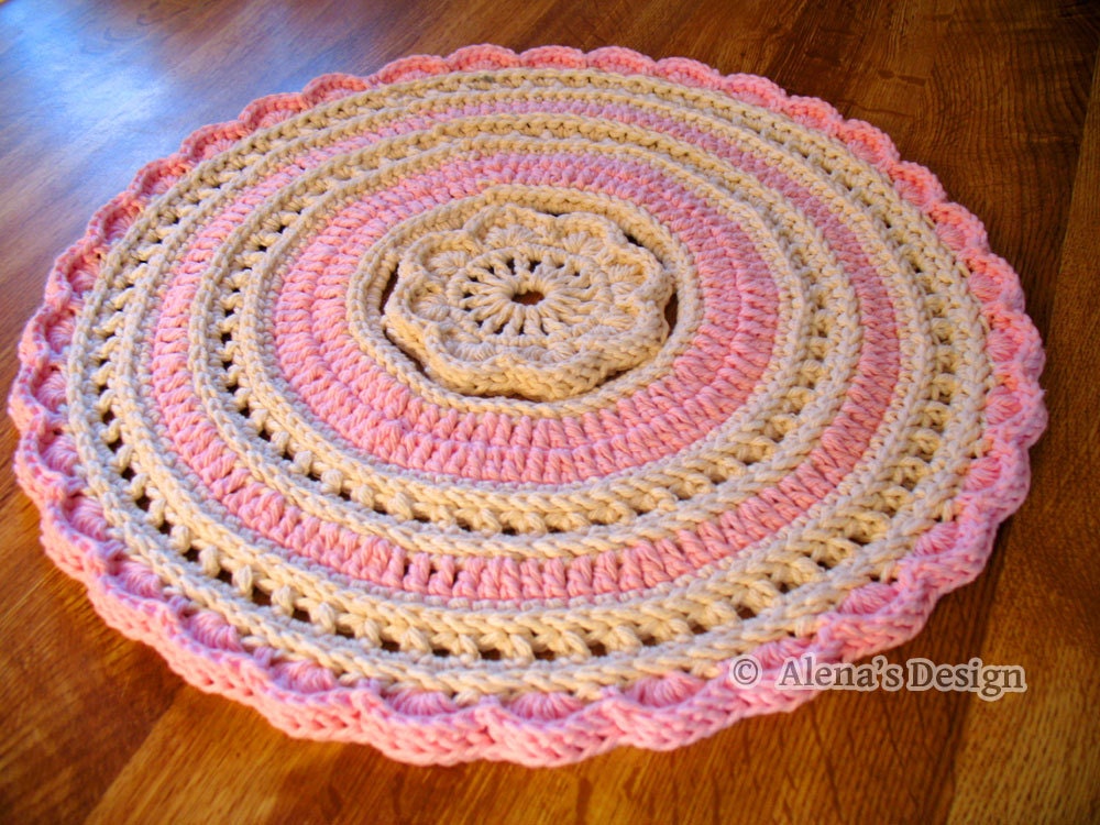 Crochet Placemat Pattern 156 Graceful Flower DIY Placemat Etsy
