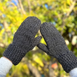 Hand Knitted Mittens for Teens, Adults, Men and Women in three sizes