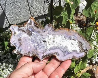 Burro Creek Agate slab with druzy  SL #411