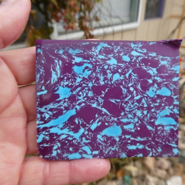 Purple Swirl Turquoise, man made slab, lapidary, craft supply, stone backing, intarsia, inlay  COM-102