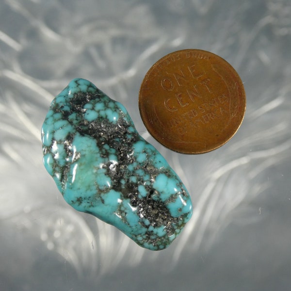 High Quality Raw Mexican Campitos Turquoise Nugget with natural Pyrite  N-16