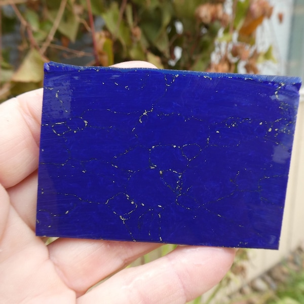 Lapis Lazuli with Pyrite composite , man made slab, lapidary, craft supply, stone backing, intarsia, inlay  COM-110