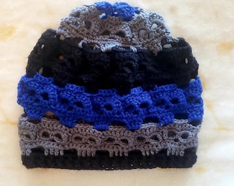 Slouchy Skull Hat, skulls, crochet skull hat, slouchy hat, crochet slouchy skull hat, custom crochet